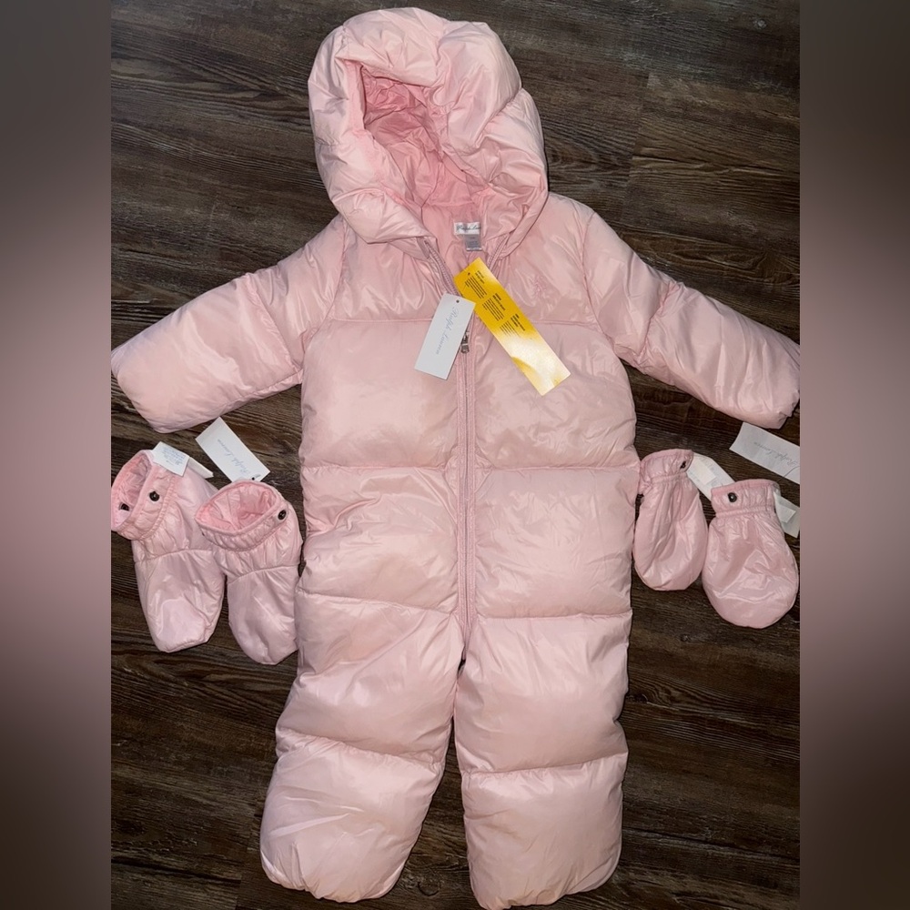 NWT Ralph Lauren Quilted Down Snowsuit 24m